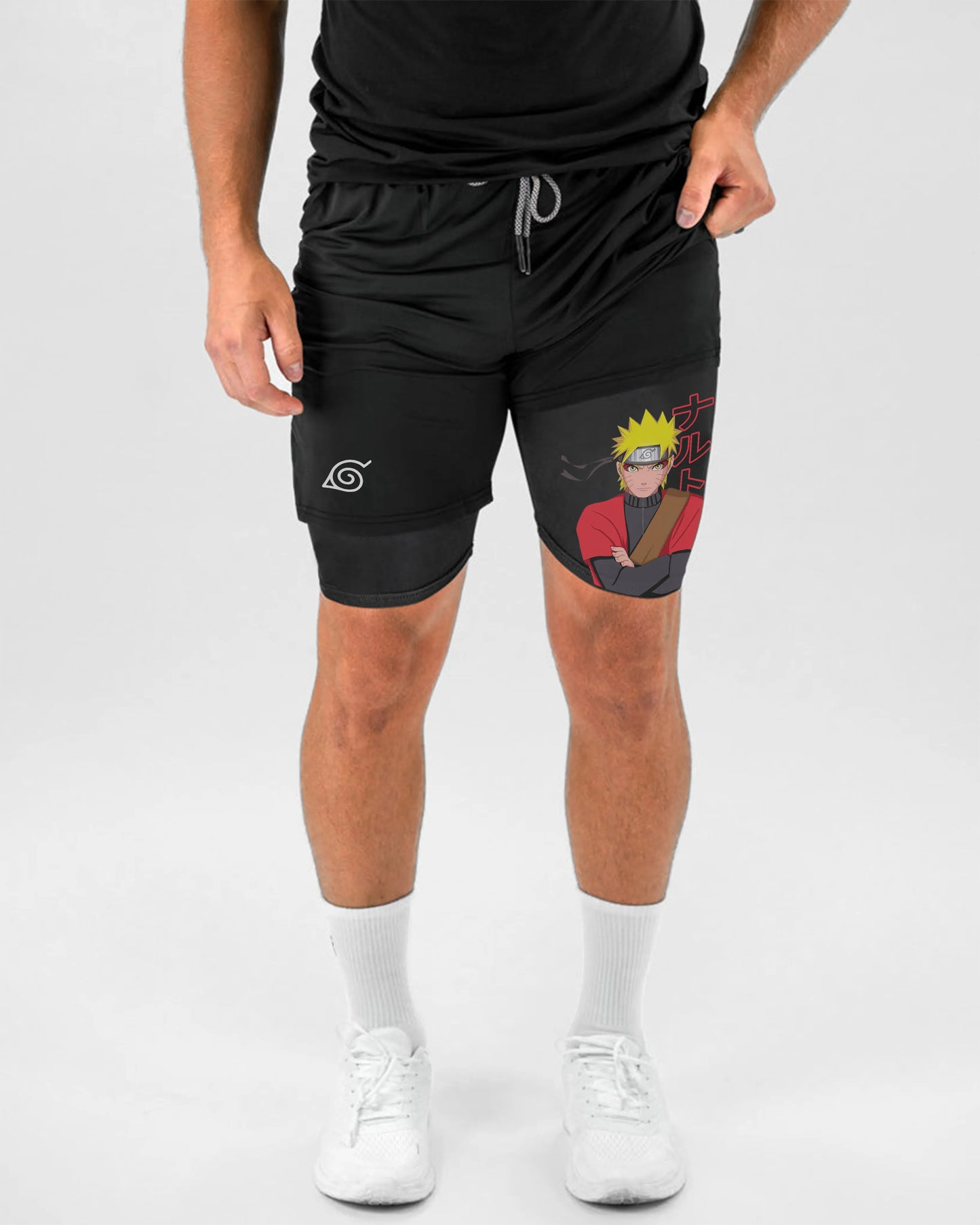 Pantalones cortos de rendimiento Naruto Modo Sennin