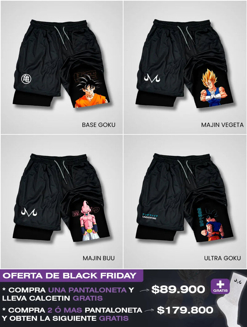 Pantalonetas Anime ⚔️ Gym  Secado Rápido + Licra Interna de Alto Rendimiento 🔥