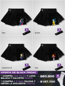 Falda Deportiva 2 en 1 Anime ⚔️ Gym / Short Interno + Secado Rápido 🔥