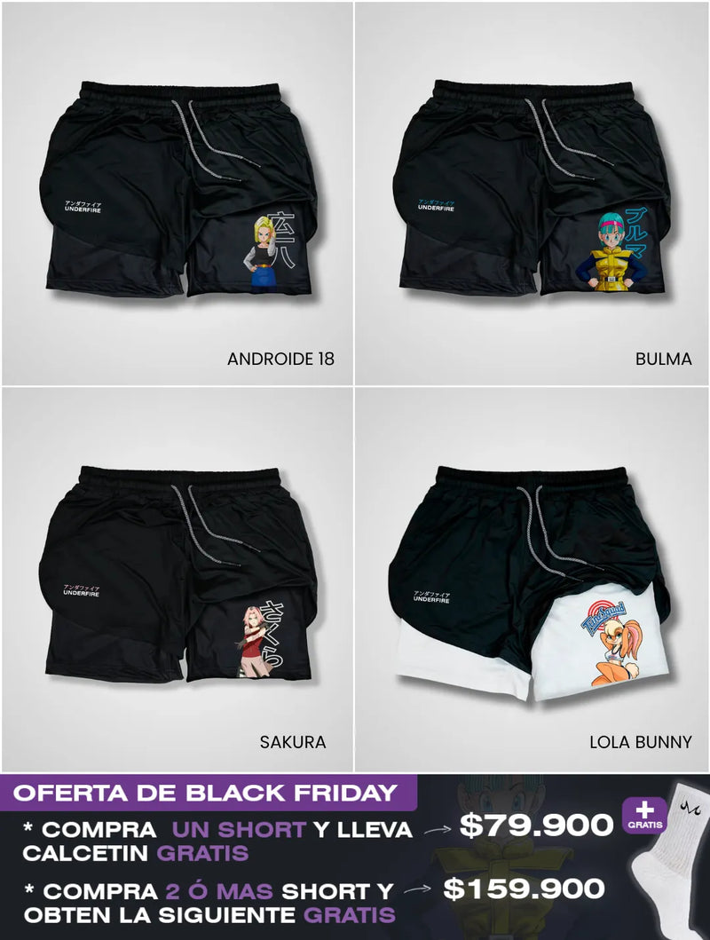 Short de Rendimiento Anime ⚔️ Gym 👑