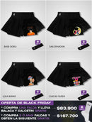 Falda Deportiva 2 en 1 Anime ⚔️ Gym / Short Interno + Secado Rápido 🔥