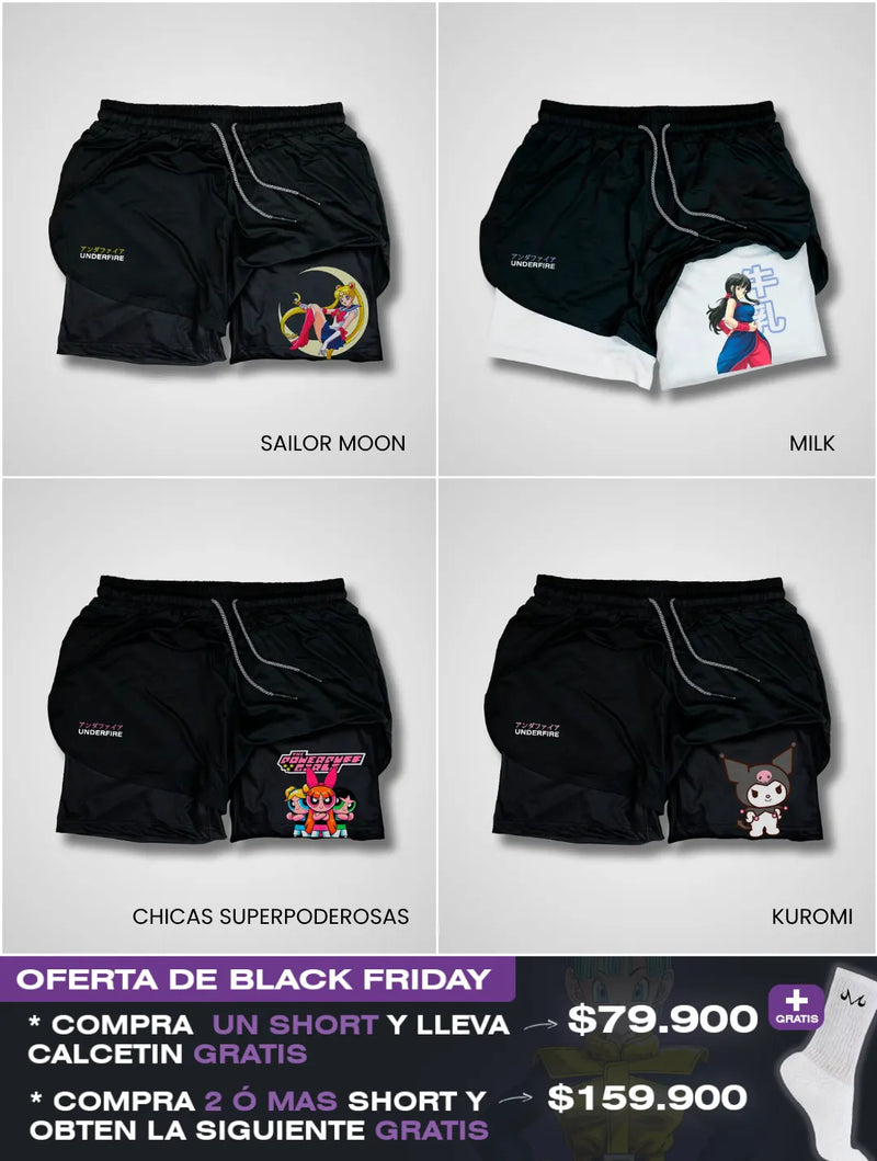 Short de Rendimiento Anime ⚔️ Gym 👑