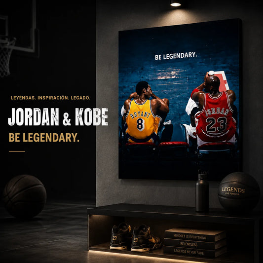 Cuadro Be Legendary™ Kobe 🏀 Jordan l  Muro de la Grandeza