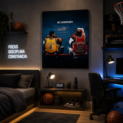 Cuadro Be Legendary™ Kobe 🏀 Jordan l  Muro de la Grandeza