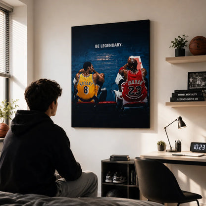 Cuadro Be Legendary™ Kobe 🏀 Jordan l  Muro de la Grandeza