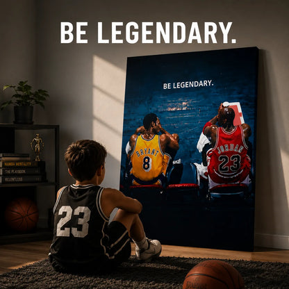 Cuadro Be Legendary™ Kobe 🏀 Jordan l  Muro de la Grandeza