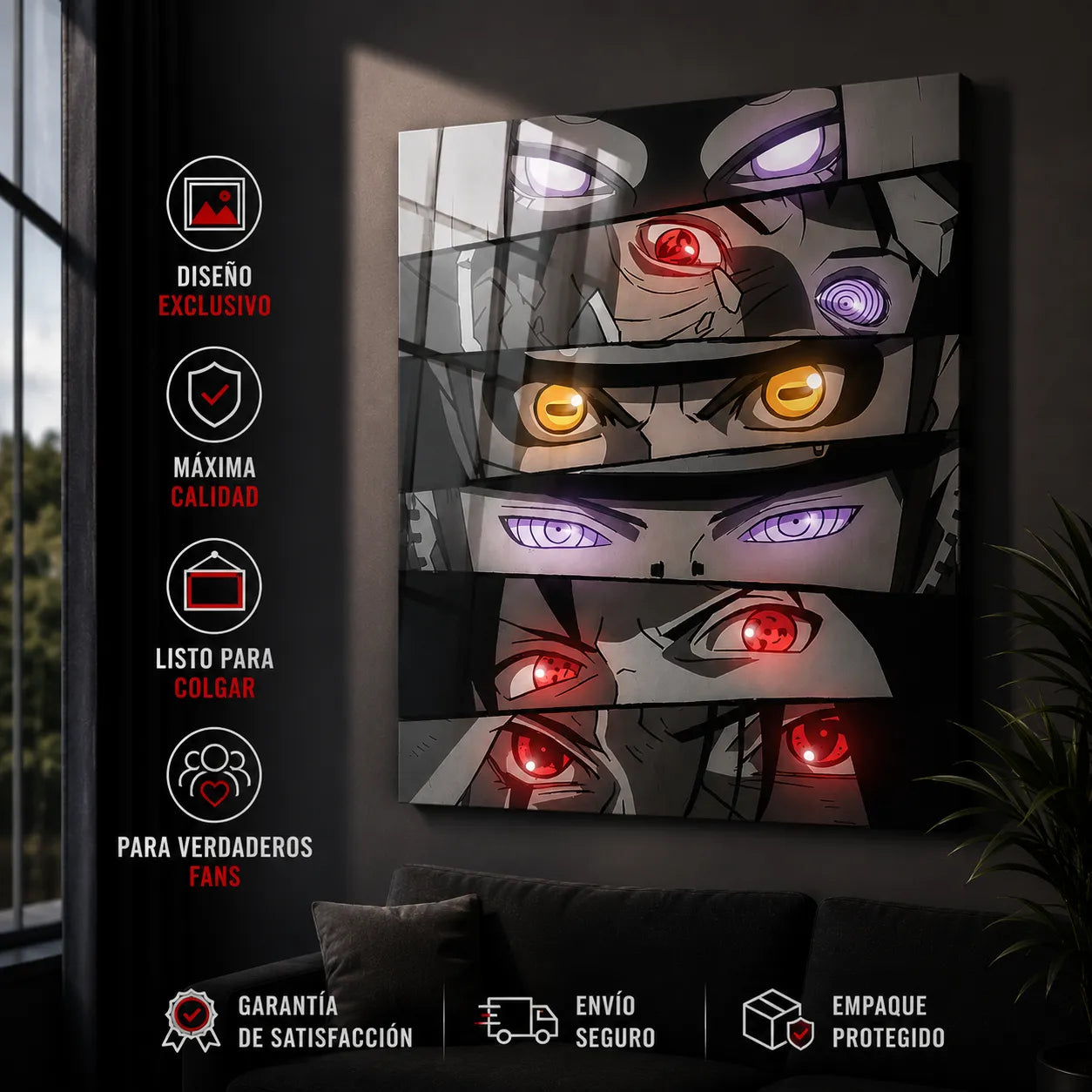 Decoracion de pared Ojos de Leyenda™ Naruto👁️