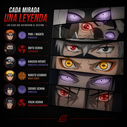 Decoracion de pared Ojos de Leyenda™ Naruto👁️