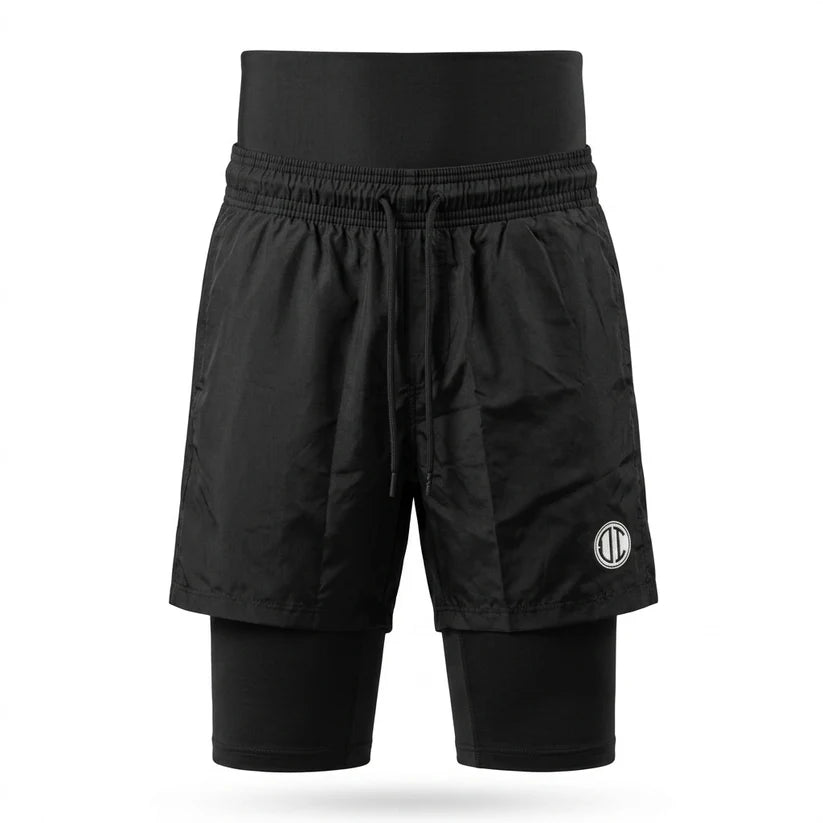 CoverFlex – Pantaloneta Deportiva 2 en 1 con licra interna y Cintura de Control Abdominal