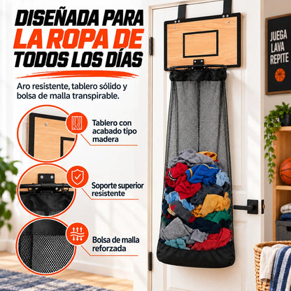 EncestaPro™ – Canasta de Baloncesto para Ropa Sucia, Convierte el desorden en un juego.