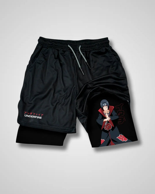 Pantalones cortos de rendimiento itachi Naruto