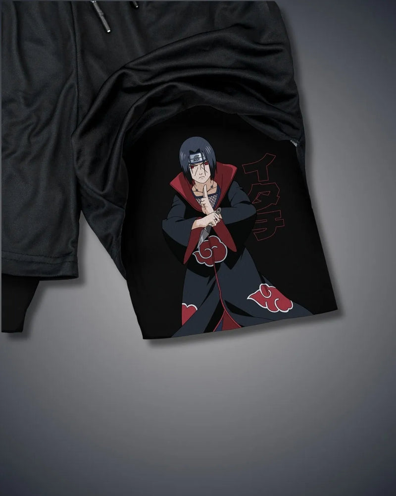 Pantalones cortos de rendimiento itachi Naruto