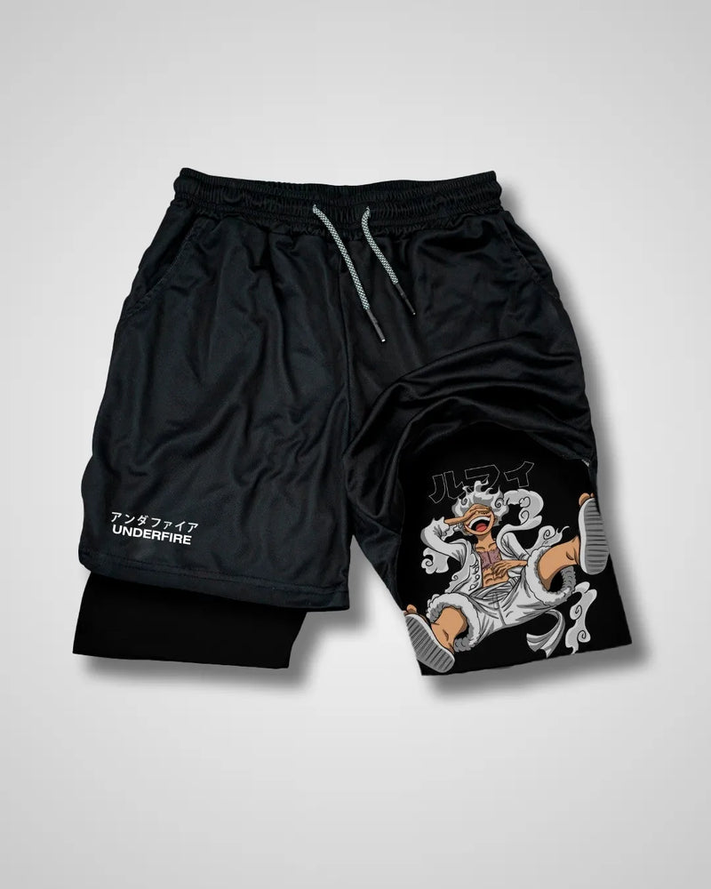 Pantalones cortos de rendimiento Luffy blancos de una pieza