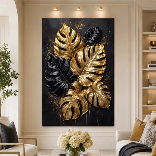 Cuadro decorativo minimalista Elegante hoja de monstera
