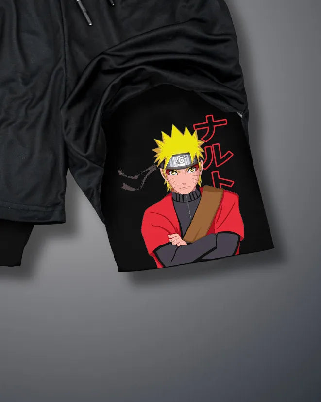 Pantalones cortos de rendimiento Naruto Modo Sennin